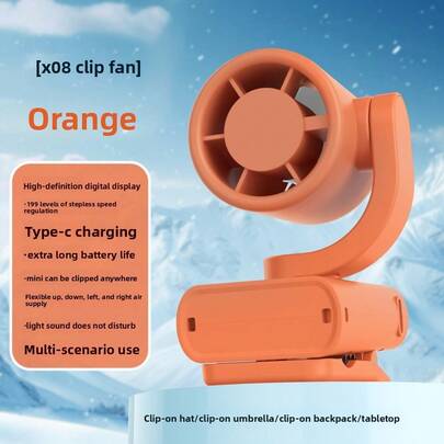 Portable Silent Mini Bladeless Electric Fan, Shirt Clip On Fan, Neck Hanging Fan, Waist Hanging Fan, Suitable For Outdoor, Travel, And Office Use,