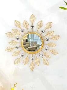 1pc Creative Iron Wall Mirror, Sofa Wall Multi-Functional Decorative Mirror, Entryway Decorative Mirror, Modern Living Room Wall Decor, Fashion Wall Hanging Decor, Best Birthday Graduation Gift, Home Decor, Back To School Room Decor, School Supplies - one-size - View 7