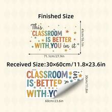 1/2 Sheets Back To School Classroom Wall Decals Kids Room Decor Self Adhesive Inspirational Quote Sticker Wall Art For Kindergarten Home School Decor​ - Multicolor - View 14