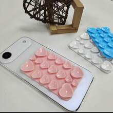4pcsCute Pink And White Silicone Suction Cup Heart-Shaped Soft Silicone Phone Case, Korean Version Dopamine Heart-Shaped Design, With Suction Cup Holder, Soft Silicone Back Cover, Compatible With IPhone 17 Pro Max 16 15 13 12 11 Pro Max Plus - View 9
