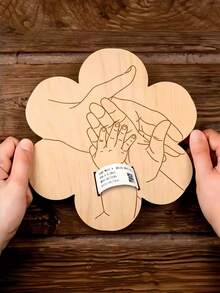Newborn Hospital Bracelet Keepsake Box, Personalized Baby Gift, Laser Cut Wood Fiber Board, Pregnancy Commemorative Bracelet, Suitable For Mother's Day And Father's Day - Petal Style - View 12
