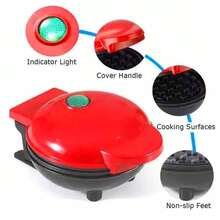 RAF Mini waflera eléctrica, máquina de horneado de desayuno para el hogar con calentamiento de doble cara, electrodoméstico de cocina pequeño para cocinar postres, cocina, cocina, evento de descuento de productos de verano - Tipo de Enchufe A USA (110-127V) - Ver 9