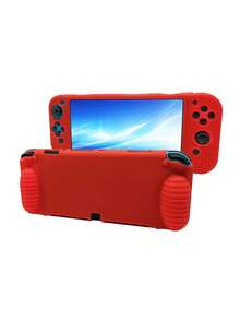1件 Switch OLED 遊戲保護殼 + 10件搖桿帽 + 1件收納袋套組，防摔防塵防刮矽膠遊戲配件，人體工學握感適合舒適長時使用並增強遊戲控制，實用遊戲配件 - 保護套+搖桿帽+收納包 套裝 - 查看 5
