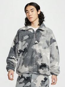 Nike 男款 AS M NK TF SHERPA HZ JKT NAOS 針織運動衫-無帽衫 HV3542-068 - 灰色 - 查看 1