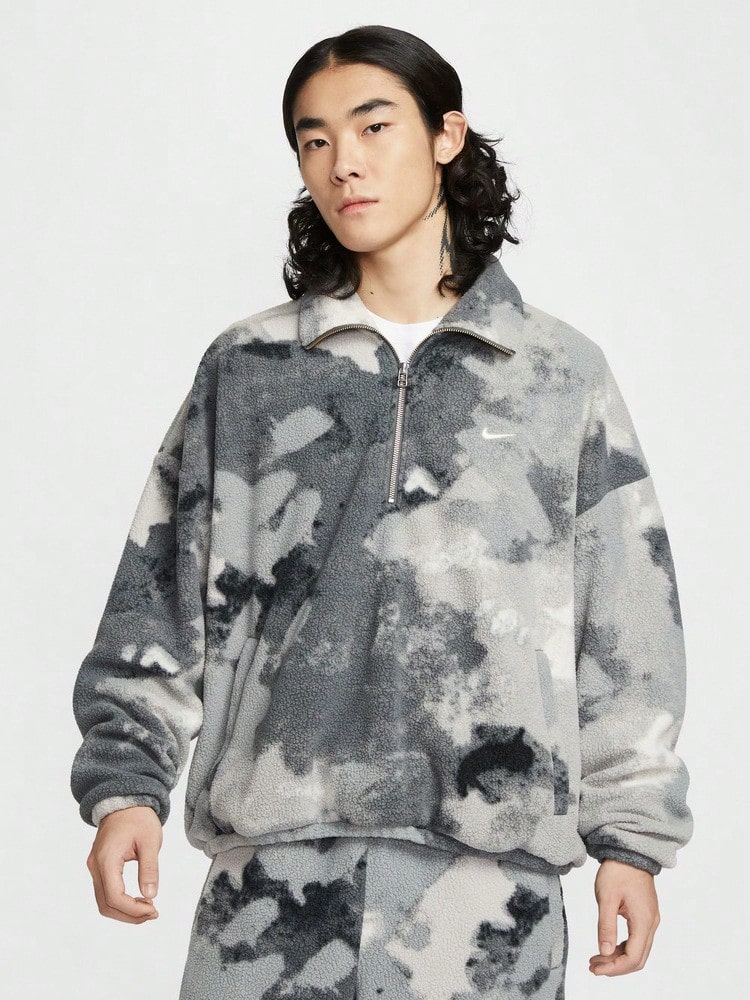 Nike 男款 AS M NK TF SHERPA HZ JKT NAOS 針織運動衫-無帽衫 HV3542-068 - 灰色 - 查看 1