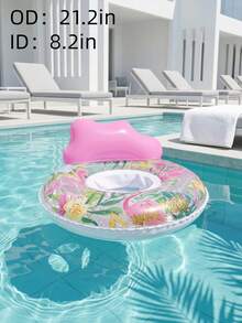 Flotador inflable con asiento con estampado de flamencos rosas, adecuado para niños de 3 años en adelante, juguete de agua para el verano - Multicolor - Ver 14