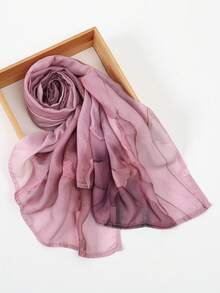 1pc Women's Fashion Bohemian Style Digital Print Long Scarf, Minimalist Lightweight Design, Suitable For Daily Wear, Outings And Gatherings - Pink - View 7