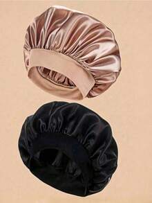Set 3 buc/2 buc/1 buc bonetă de dormit din mătase, bonetă de satin pentru păr, cu bandă elastică moale, bandă pentru păr creț din mătase - Multicolor - Vizualizare 13