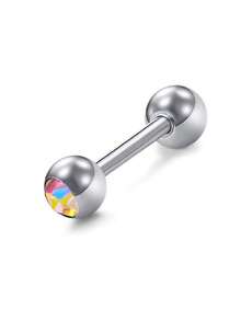 1pc Titanium Tongue Piercing Jewellery 14G Nipple Bars Tongue Barbell Piercing Bar Nipple Piercing Bars Jewellery Tongue Piercing Nipple Piercing - Multicolor - View 26