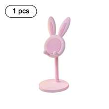 Suporte de secretária multifuncional com altura ajustável para telemóvel, design criativo de coelho cartoon fofo, suporte prático - Multicolorido - Ver 10