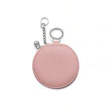 2-In-1 Earphone Mirror Case, Portable Storage Bag With Mirror, Round Bluetooth Earphone Pendant Keychain - Multicolor - View 11