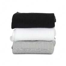 Adidas Logo Comfortable Knitted Antibacterial Athletic Socks, Unisex Style, 3-Pack. - Black, White and Gray - View 7