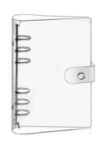 A5/A6/A7 Transparent Loose-Leaf Binder Cover, 6-Hole PVC Notebook Sleeve, DIY Diary, Minimalist PVC Soft Shell Loose-Leaf Notebook Cover, Transparent Loose-Leaf Binder Shell - Transparent - View 1