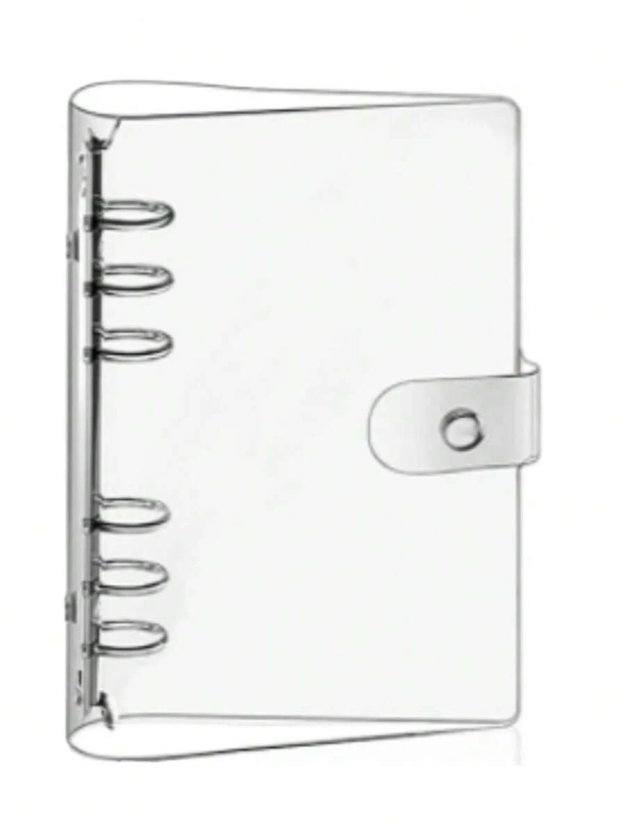A5/A6/A7 Transparent Loose-Leaf Binder Cover, 6-Hole PVC Notebook Sleeve, DIY Diary, Minimalist PVC Soft Shell Loose-Leaf Notebook Cover, Transparent Loose-Leaf Binder Shell - Transparent - View 1
