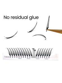 12 Rows Premade Spike Eyelash Extensions 0.07mm Air Series Feather Shape Manga Anime Individual Lashes 8-15mm Mixed Volume Fans DIY Clusters Lashes - 查看 8
