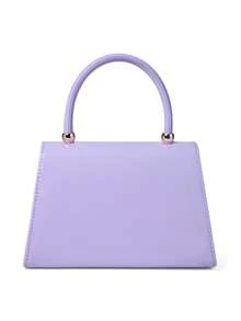 Helyda 淡紫色時尚鏡面 PU 翻蓋女款手提包，適合晚間聚會，迷人優雅的商務包，適合日常穿搭。可作為手拿包/手提包/後背包/斜背包，完美適用於婚禮、派對、舞會及其他活動。 - 紫丁香色 - 查看 6