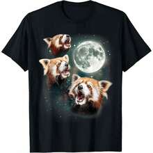 Three Quakers Howling At The Moon - Weird Meme T-Shirt For Parrot Lovers - Red - View 1