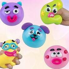 NEW Smushers Squishy-Curiosities Smushers 狗狗臉部交換捏捏樂，柔軟慢回彈壓力舒緩玩具，可愛狗狗臉感官紓壓指尖玩具，適合成人緩解壓力與焦慮 - 彩色 - 查看 4