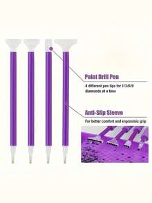 Purple Diamond Painting Tool Drill Disc Purple Tip Drill Disc Stick Drill Disc Artifact Drill Tool Set - A - View 4