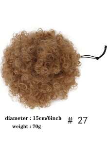 Extensión de cola de caballo con cordón para afro puff sintético, moño de cola de caballo con cordón con clip, Halloween - Multicolor - Ver 14