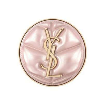 YSL B10 Glow-Pact Cushion Foundation Fair Warm Tone Glass Skin Finish Hydrating For Dry Skin Pink Leather Case Daily Makeup Gift For Women