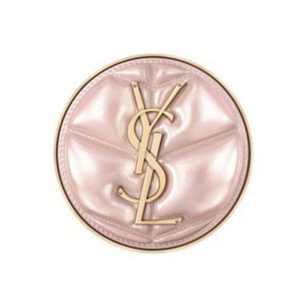 YSL B10 Glow-Pact Cushion Foundation Fair Warm Tone Glass Skin Finish Hydrating For Dry Skin Pink Leather Case Daily Makeup Gift For Women