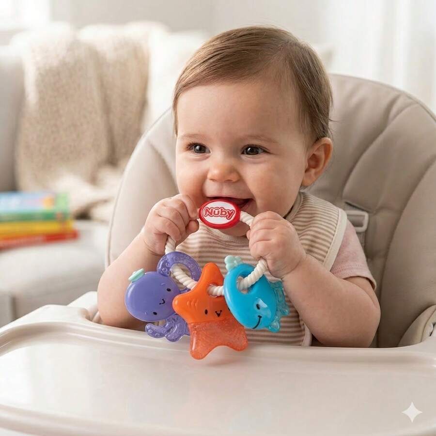 Nuby IccyBite Cold Gel Teether In Marine Shapes - Multicolor - View 1