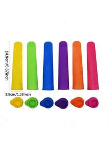 1/2/3/4/6pcs Reusable Silicone Popsicle Molds With Lids, Popsicle Maker For Making Popsicles, Yogurt Bars, Jelly, Kitchen Tools And Accessories - Multicolor - View 8