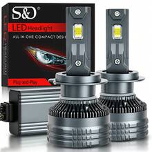 S&D K5C Pro H7 Canbus LED 車用大燈燈泡 LED H1 H4 H11 HB3 9005 HB4 9006 銅管式汽車霧燈 6000K 12V - A - 查看 1