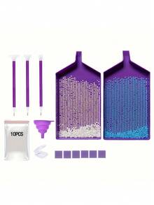 Purple Diamond Painting Tool Drill Disc Purple Tip Drill Disc Stick Drill Disc Artifact Drill Tool Set - A - View 1
