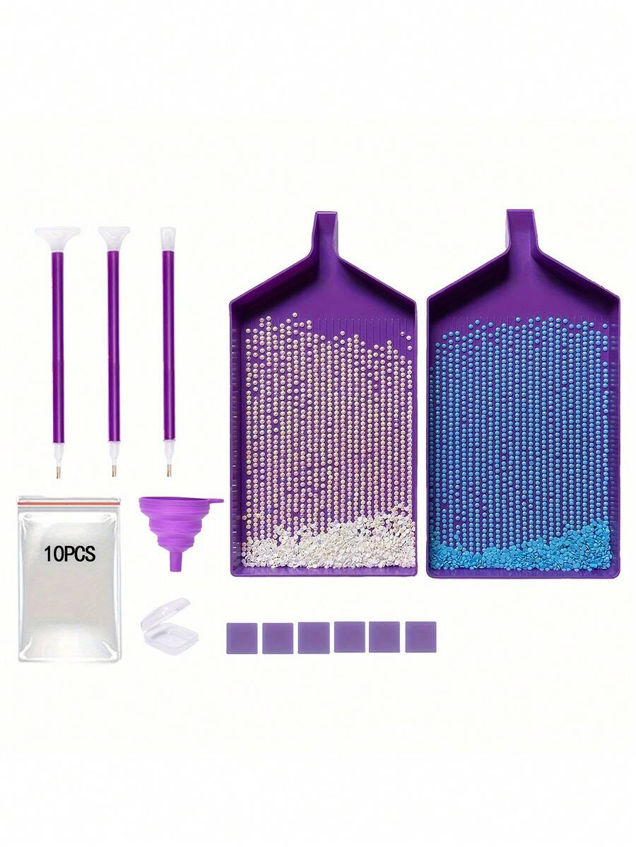 Purple Diamond Painting Tool Drill Disc Purple Tip Drill Disc Stick Drill Disc Artifact Drill Tool Set - A - View 1