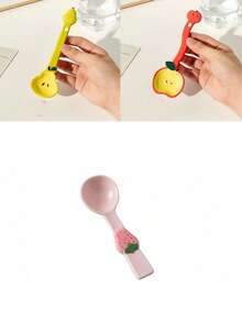1 Juego de Cucharas Medidoras de Repostería con Diseño Lindo de Mariposa y Flor, Cucharas de Cerámica con Forma de Pétalo para Sal y Azúcar con Base, Cucharas Medidoras para Cocina del Hogar - Multicolor - Ver 9