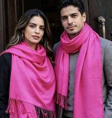 Women's Scarves Casual, Suitable For Winter And Autumn - Hot Pink - View 1