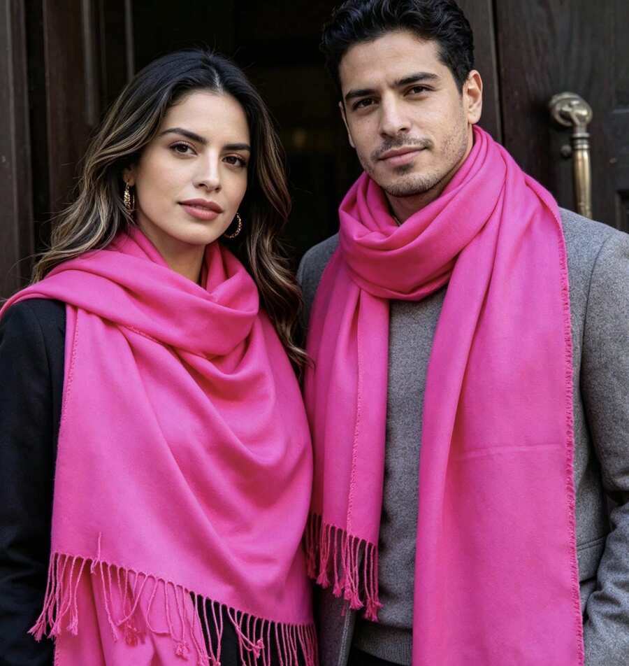 Women's Scarves Casual, Suitable For Winter And Autumn - Hot Pink - View 1