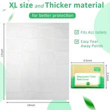Adult Disposable Flushable Toilet Seat Covers, Hygienic And Practical, Suitable For Hotels, Flights, Road Trips, Camping, Lightweight And Portable, Can Be Placed In Toiletry Bag, Makeup Bag, Backpack, Suitable For Travel, Business Trips, Daily Use - Multicolor - View 9