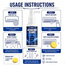 GKW Car Air Conditioner Cleaning Spray - No-Rinse Deep Cleaning Formula, Suitable For Air Vents, Helps Remove Buildup And Odors, Keeps Airflow Fresh And Clean - 30ml - View 5