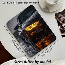黑色跑車圖案彩繪效果平板保護殼，適用於 Matepad SE 11/MatePad 11/MatePad 11.5 2025/Pad 8/9/10/X8/X8A/X9、Xiaoxin、Apple 10代/A16 11代/Air/Pro 11及A9 - 款式2 - 查看 3