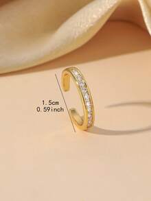 Verstellbarer kubische Zirkonia-Zehenring, luxuriöser rosa Zirkonia-Fußschmuck, geeignet als tägliches, Urlaubs- und Party-Accessoire für Frauen - Gold - Übersicht 5