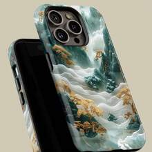 Elegant Ink Landscape Painting Floral Design Cover For IPhone 17 16 15 14 13 12 11 Pro Max, Floral Cover For Samsung S21 S22 S23 S24 S25 Ultra Case - Tough Matte Case - View 4
