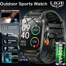 La nouvelle montre connectée LIGE dispose d'une batterie haute capacité de 880 mAh, d'une résistance à l'eau, de prévisions météorologiques, de notifications d'appels, d'un suivi d'activité et est une montre de sport polyvalente et élégante. - Voir 3