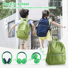 JBUNION Headphone Nirkabel Bluetooth Over-Ear Kakabomi untuk Anak-anak, Pelajar, Remaja, Kontrol Volume 75/85/94dB, Headphone Nirkabel Bluetooth yang Dapat Dilipat dan Diputar - View 3