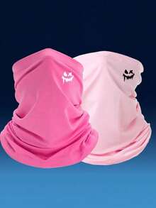 1 pieza/2 piezas/3 piezas Máscara facial unisex de unicolor versátil y transpirable con protección solar, pasamontañas elástico y absorbente de sudor, adecuado para salidas diarias, senderismo, escalada - Multicolor - Ver 10