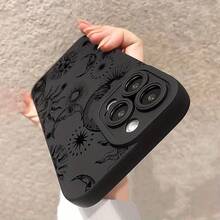 Black Eye Moon Face Pattern Phone Case - 黑色 - 查看 4