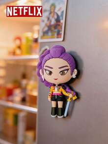 1 Buah Magnet Kulkas PVC 3D Berlisensi Resmi Netflix, Ornamen Karakter Menggemaskan dengan Desain yang Cerah untuk Dekorasi Kulkas, Dekorasi Rumah, Hadiah Koleksi Artistik untuk Penggemar Anime dan Film - B - View 10