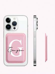 Ayotu 客製化姓名磁吸式卡夾，相容 iPhone 17 Pro Max/16/14/13/12/11，卡夾手機殼，信用卡夾，可存放信用卡、交通卡、身分證，適合送給朋友、同學、同事、摯友、家人的禮物 - 彩色 - 查看 10