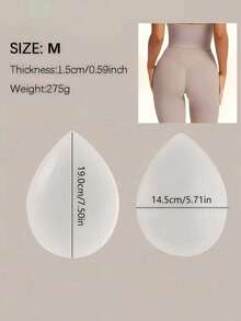 2pcs/Set Women's Sexy Invisible Reusable Silicone Butt Pads, Lift Buttocks Curves From Both Sides, Shape Body, Support Buttocks, Make Buttocks Look Larger, Suitable For Women Of All Body Types - Clear - View 3