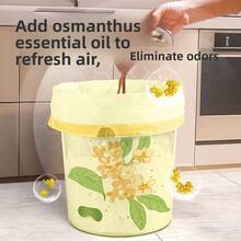 300 Thickened Osmanthus Scented Trash Bags, Large Size With Drawstring, Perfect For Kitchen, Office, Restaurant, Living Room, Outdoor, RV, Party And Various Other Occasions - Osmanthus Garbage Bags - View 2