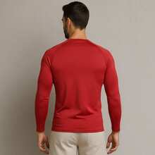 Kit 2 Camisas Térmica Segunda Pele Masculina UV50+ – Proteção Solar, Treino e Praia - Vermelho/Vermelho - Visão 3