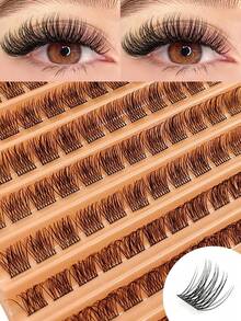 10 Rows 120pcs Individual Cluster Eyelashes D Curl 10-16mm DIY Eyelash, Natural Lightweight Soft False Eyelashes Suitable For Beginners Home Daily Makeup,For Eyelash Extensions,For Daily Wear And Various Occasions. - D - 查看 1