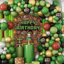 1pc 30*70 Inch Pixel Theme Arch Backdrop, Polyester Arch Backdrop, Mosaic Arch Wall Decor, Elastic Photography Background, Party Decoration, Baby Birthday Banner Party Props - A - View 5